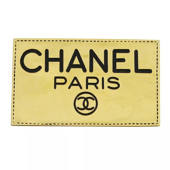 Chanel Plate Brooch Pin Gold - Picture 2 of 8